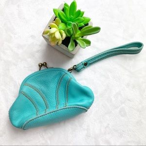 Lucky Brand Turquoise Leather Wristlet